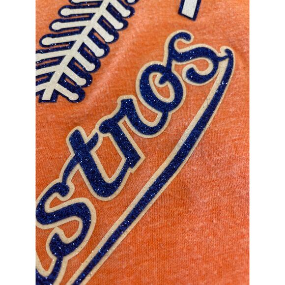 Bella + Canvas ladies heart Houston Astros v neck t-shirt L - Picture 6 of 10